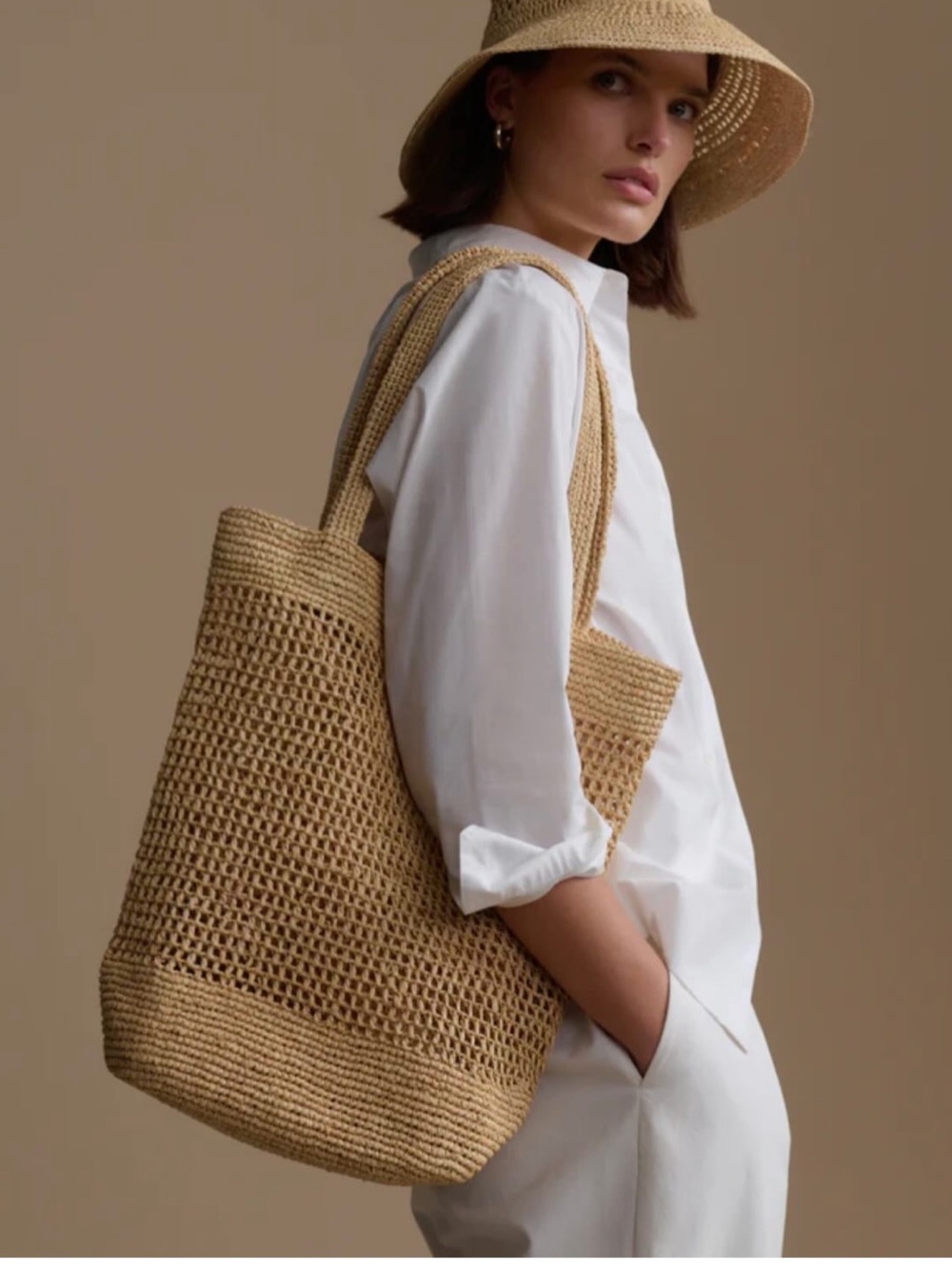 Jenni Kayne Breeze Raffia Bag NWT